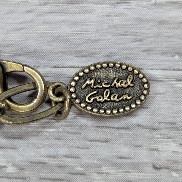 Michal Golan Signed Pastel Floral Crystal Multicolored Gem Cross Necklace - Picture 15 of 15